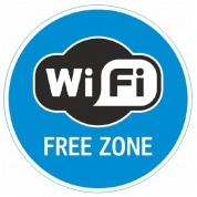 Виниловая наклейка большая Знак VRO011 "Зона WIFI" пленка 180*180мм