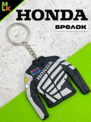Брелок BMSP 001 "Хонда куртка серая" силикон 5,7*6,5 см