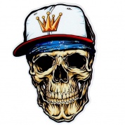 Наклейка светоотражающая NKT 7070 "Череп с короной" 9*13см  