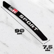 Наклейка NOK 029B на обод колеса "GR Sport" черная металл 4 шт