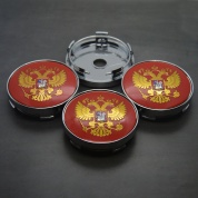 Колпачки на ступицу Герб РФ цветной NZDK 067 пластик металл 4 шт.