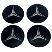 Силиконовые наклейки на диски Mercedes NND 015 голографические 4 шт