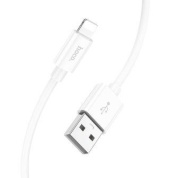 Кабель Hoco "X87IW" USB-IP 2.4А силикон огнестойкий белый длина 1M