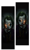 Наклейка виниловая матовая на стойку двери авто SDA 015 "Joker №2" 20*50см