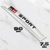 Наклейка NOK 029S на обод колеса "GR Sport" серебро металл 4 шт