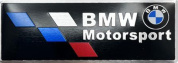 Шильдик SHK 005-02 "БМВ Motor" черный металл размер 80*30мм