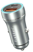 ЗУ-прикуриватель Earldom CC29 (30W) (USB выход + USB- C) серебро