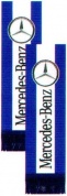 Тканевый вымпел Мерседес VDD 06187 синий фон двухсторонний бахрома