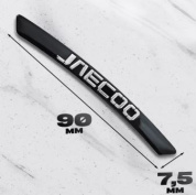 Наклейка NOK 033B на обод колеса "Jaecoo" черная металл 4 шт