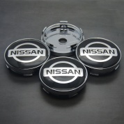 Колпачки на ступицу Nissan NZDK 037 черные пластик металл 4 шт.
