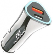 ЗУ-прикуриватель "FaizFull FZ22" USB-A, USB-C PD+QC3.0 (38W) черный