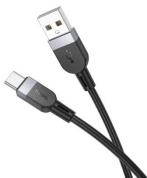 Кабель Hoco X109TB1 USB-TC силиконовая оплетка 3А длина 1м черный