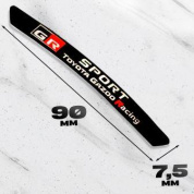 Наклейка NOK 030B на обод колеса "GR Sport racing" черная металл 4 шт