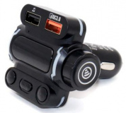 Автомобильный FM трансмиттер “FaizFull FS60” USB-A+USB-C 12-24V 38W с функцией зарядки