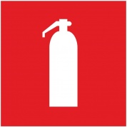 Пластиковая табличка F04p Знак "Огнетушитель" толщина 3мм 20*20 см
