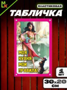 Пластиковая табличка TPS 020 "Моя кухня" толщина 3 мм 30*20 см
