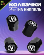 Колпачки KNVS 047 на вентиль с силиконовой наклейкой "Чанган" металл силикон