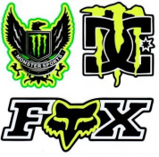 Комплект наклеек PKTM 008 "FOX" светоотражающие 19*19 см
