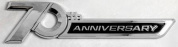 Шильдик автомобильный SHKP 70 Anniversary серебро пластик