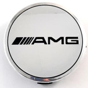 Заглушка KS 014 на диск "AMG", серебро,  пластик, d 75 mm, 1 шт.