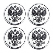 Наклейки на диски Герб NZD 066 черные металлические 4 шт
