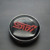 Колпачки на ступицу Subaru STI NZDK 052 черные пластик металл 4 шт.