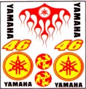 Комплект наклеек "Ямаха" РJT 071-01 светоотражающий  11 шт 23*24см