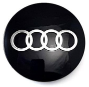 Заглушка KS 015 на диск "Audi", черная, пластик, d 68 mm, 1 шт.