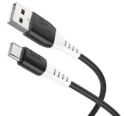 Кабель Hoco "X82TB" USB-TC 3A огнестойкий силикон черный длина 1M