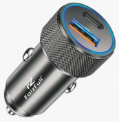 ЗУ-прикуриватель "FaizFull FZ16" USB-A, USB-C 38W PD+QC3.черный
