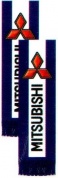 Тканевый вымпел Митсубиси VDD 06287 красный фон двухсторонний бахрома