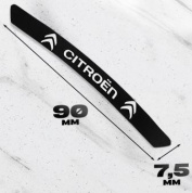 Наклейка NOK 025B на обод колеса "Ситроен" черная металл 4 шт