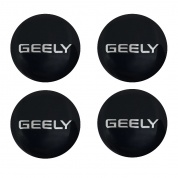 Наклейки на диски Джили / Geely NZD 077 черные металлические 4 шт