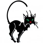 Светоотражающая наклейка Кошка выгнулась NKT 7013