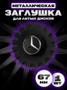 Крышка ступицы колеса AMG KD 002 металл черные матовые конструкция центрального замка