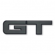 Шильдик "GT черный большая" SHK 051-03 металлический 50*180 мм