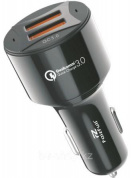 ЗУ-прикуриватель "FaizFull FZ18" 2 USB 36W QC3.черный