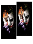 Наклейка виниловая матовая на стойку двери авто SDA 014 "Joker №1" 20*50см
