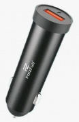 ЗУ-прикуриватель "FaizFull FZ14" USB-A 18W QC3 черный удлиненный корпус