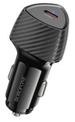ЗУ-прикуриватель "Borofon BZ31B", USB-C, 30W, QC3.0, черный