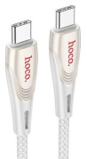 Кабель "Hoco U133TTG" TC-TC нейлоновая оплетка 60W длина 1,2м белый