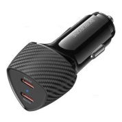 ЗУ-прикуриватель "Borofon BZ31D" PD60W 2USB-C QC3.0 черный