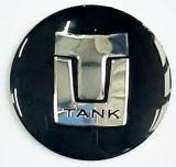 Наклейки на диски TANK NZD 101 черные металлические 4 шт