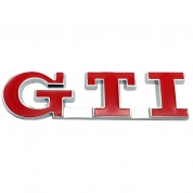 Шильдик GTR SHK 052 металлический красный 85*23 мм