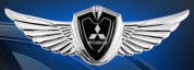 Шильдик-крылья SHK K400 "Митсубиси" металл серебро