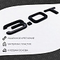 Шильдик автомобильный SHKP "3.0T" B черный пластик
