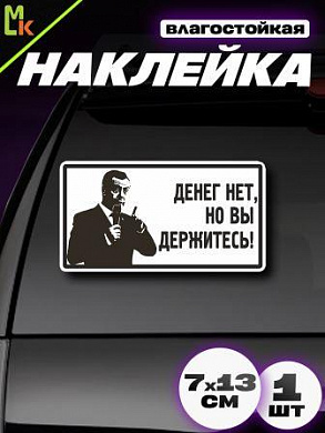 Виниловая наклейка Денег нет VRC 234-7