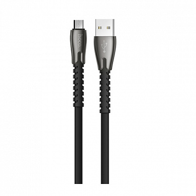 Кабель Hoco U58 micro, 2.4A, с защитой от перегибов, длина 1,2м