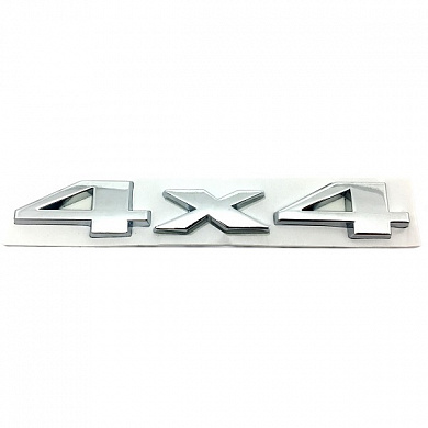 Шильдик 4X4 SHK 032-02 металлический серебряный 140*20 мм