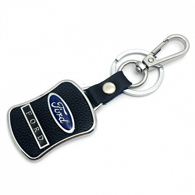 Кожано-металлический брелок Форд BMK 007 черный